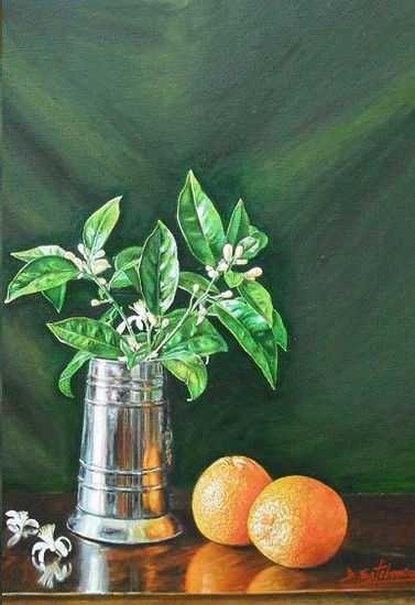 bodegón con naranjas Oil Canvas Landscaping