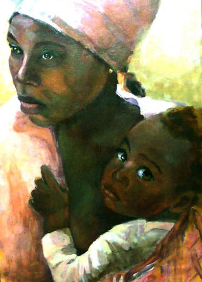 madre III Oil Canvas Portrait