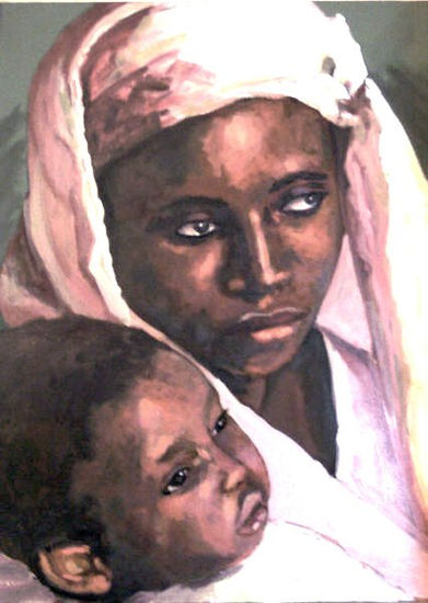 madre IV Oil Canvas Portrait