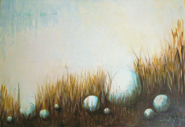 lunas sobre la tierra Oil Canvas Landscaping