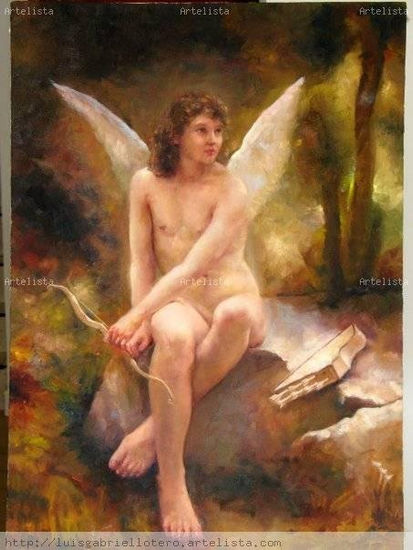 cita  con   boughereau,cupido Oil Canvas Figure Painting