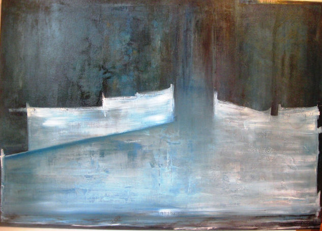 sin titulo azul Oil Canvas Others