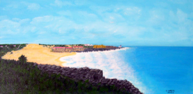 PRAIA NO OUTONO Acrylic Canvas Landscaping