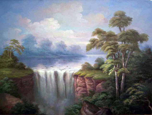 catarata Óleo Lienzo