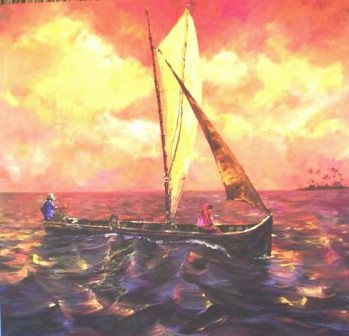 Nuestros hijos nos ven Oil Canvas Marine Painting