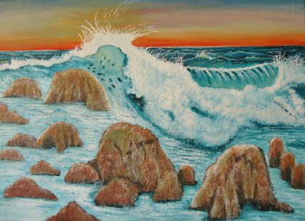 Rompiendo olas