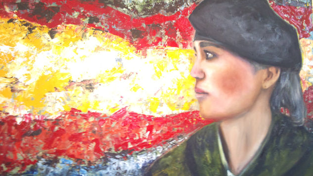 mujer militar Oil Canvas Figure Painting