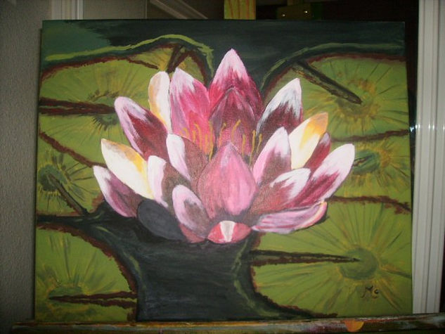 nenufar Acrylic Canvas Floral Painting