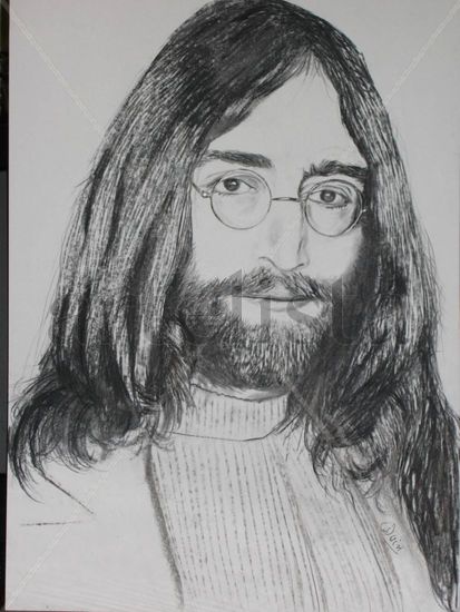 JOHN LENNON Charcoal