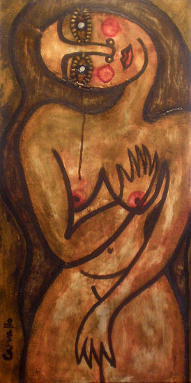 Roble Media Mixta Lienzo Desnudos