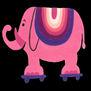 elefante rosado