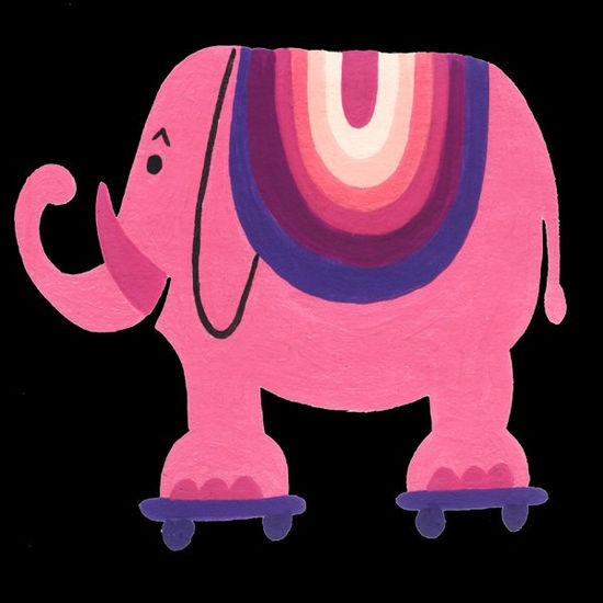 elefante rosado Acrílico Tabla Animales