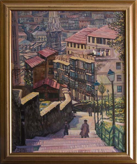 Calzadas de Mallona. (Bilbao) Oil Canvas Landscaping