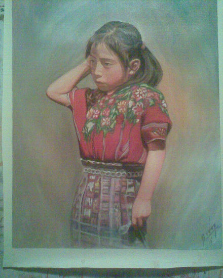 Niña Oil Canvas Figure Painting