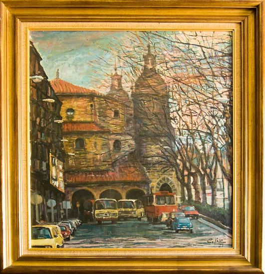 San Nicolas. (Bilbao) Oil Canvas Landscaping