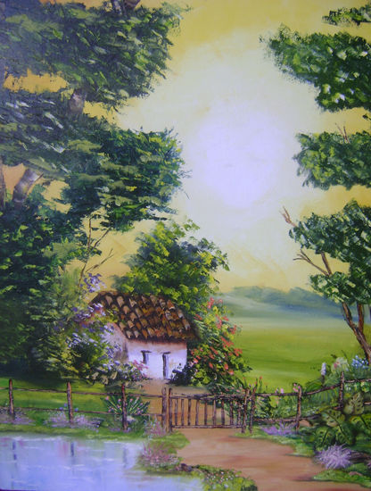 Casita Campesina Oil Canvas Landscaping