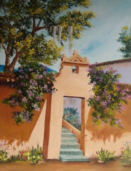 Portal de Villa de Leyva Oil Canvas Landscaping