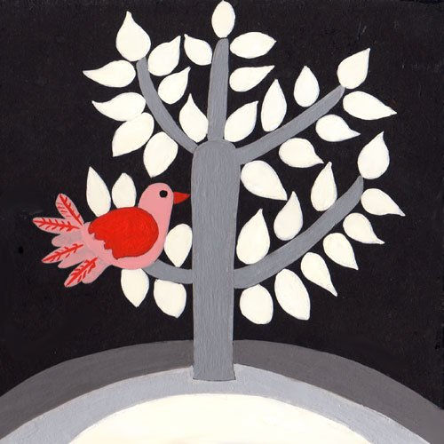 pajaro en arbol Acrylic Panel Animals