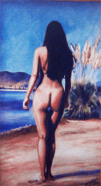 Desnudo en el Lago Oil Canvas