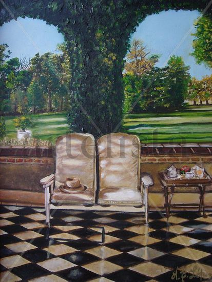 hall Oil Canvas Landscaping