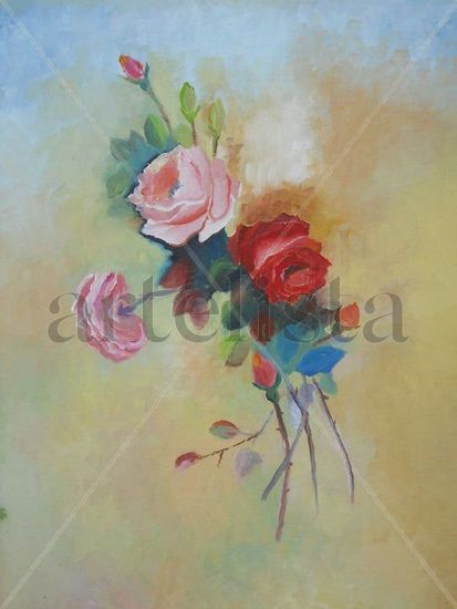 flores Oil Canvas Floral Painting