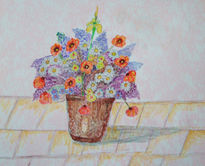 Amapolas y lilas