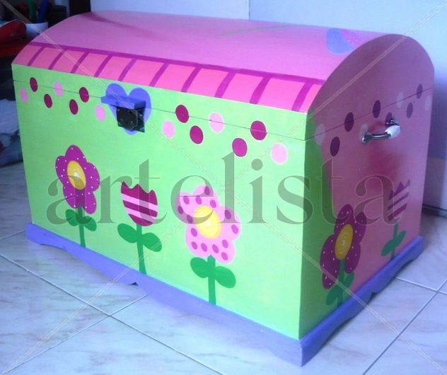 Pintura sobre madera para niños.
