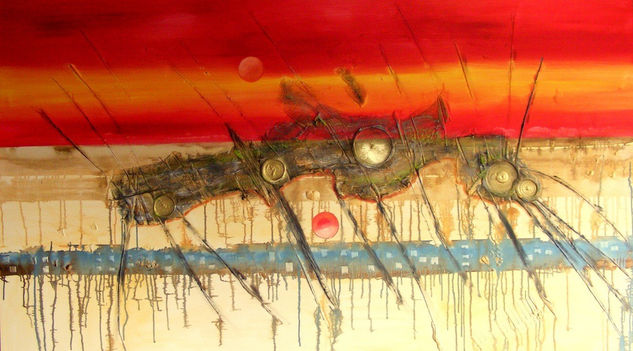 abstracto :Entre el Cielo y la Tierra Mixed media Canvas Others