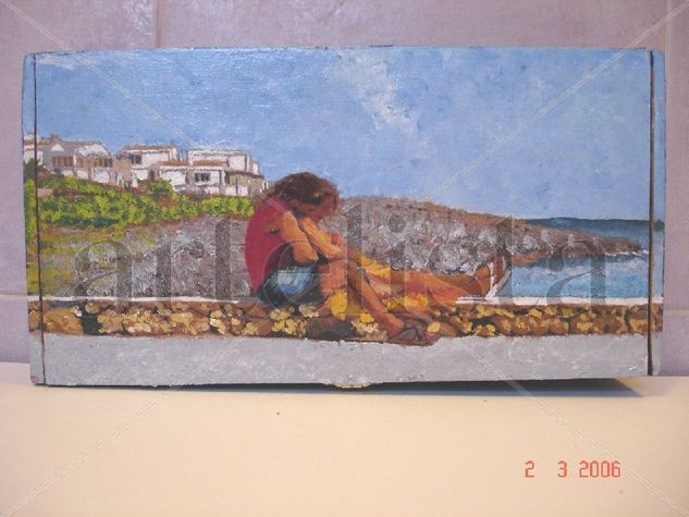 CAJITA PINTADA EN OLEO Oil Canvas Landscaping