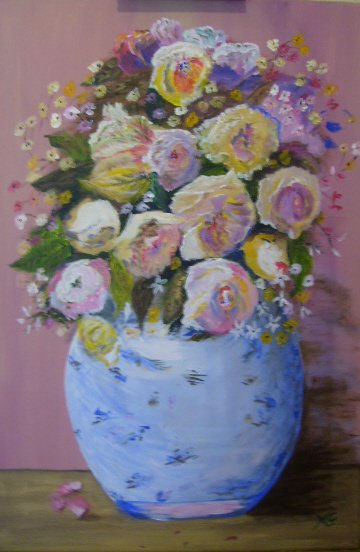 Jarron con rosas