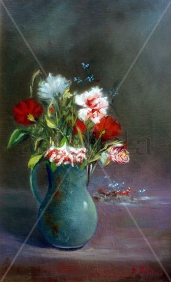 Bodegón de flores/Natureza morta de flores/Still life of flowers. Oil Canvas Still Life Paintings