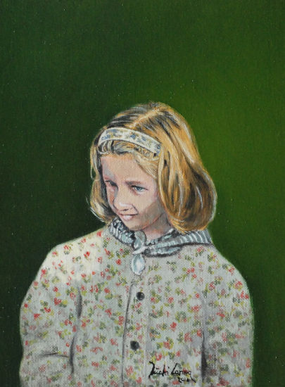 Retrato de niña Oil Canvas Portrait