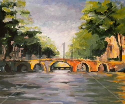 PUENTE DE AMSTERDAM Acrylic Panel Landscaping