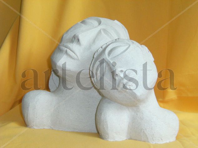 madre-hijo Terracotta Figurative