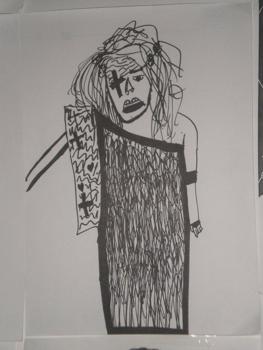 mujer con vestido