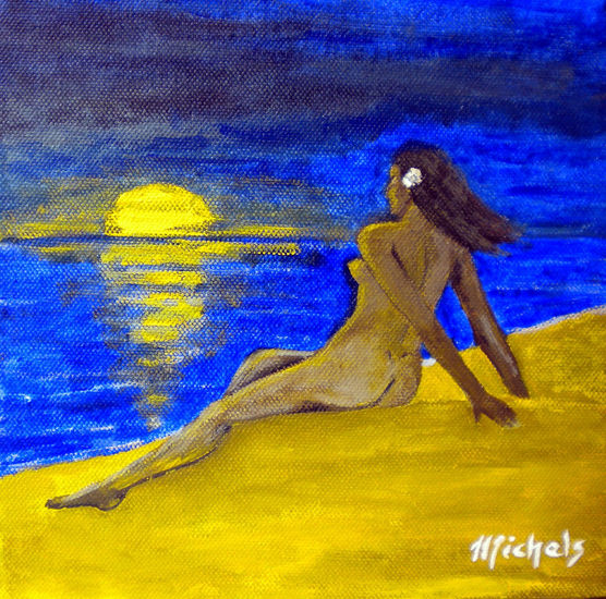 Atardecer Acrylic Canvas Nude Paintings