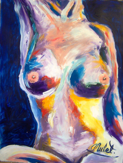 "Nude Torso" Acrylic Canvas Nude Paintings