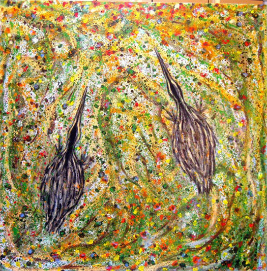 Garcitas en el pantano Acrylic Canvas Animals