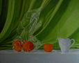 naranja y verde