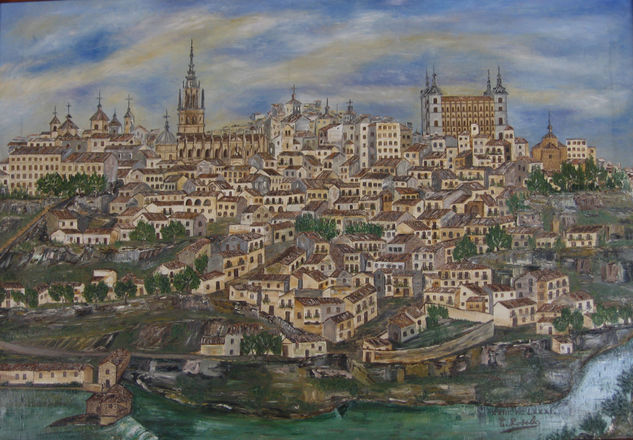 Panoramica de Toledo Óleo Lienzo Paisaje