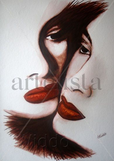 Sentirse mujer (original) Watercolour Paper Others