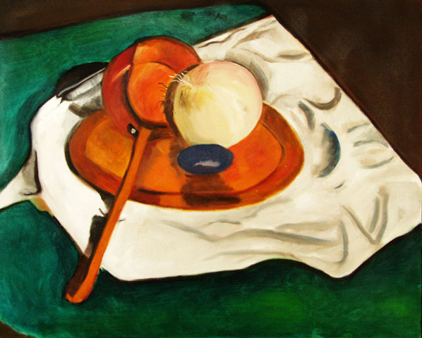 cebolla, perol y compañia Oil Canvas Still Life Paintings