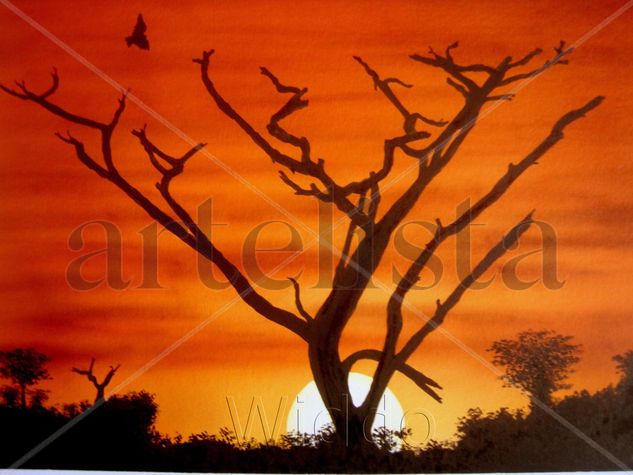 atardecer Watercolour Paper Landscaping