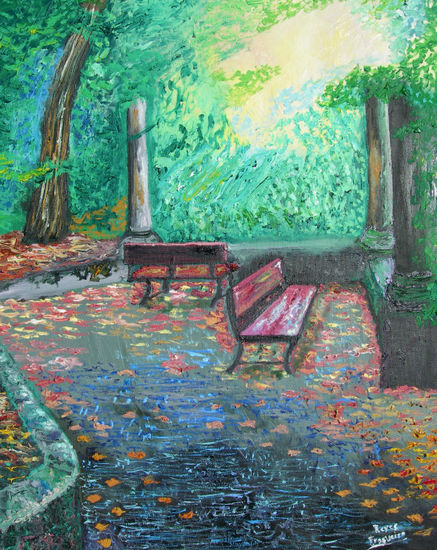 EN EL PARQUE Oil Canvas Landscaping