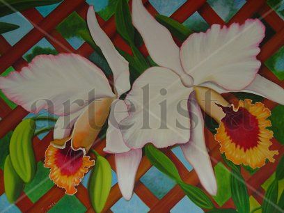 Tu y Yo Oil Canvas Floral Painting