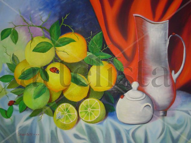 Limonada Oil Canvas Still Life Paintings