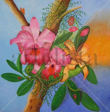 Regalo Divino Oil Canvas Floral Painting