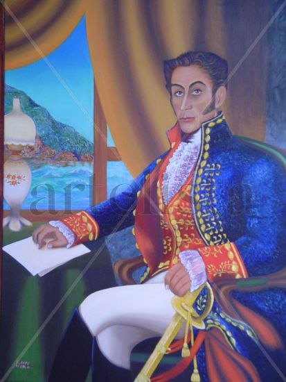 Simon Bolivar Óleo Lienzo Figura