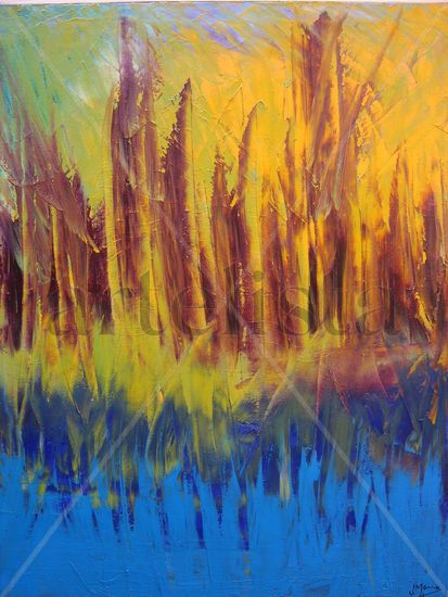 El Bosque en Llamas Oil Canvas Landscaping