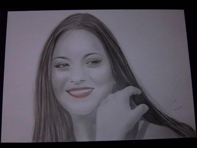 RETRATO A LAPIZ DE MARION COTILLARD 